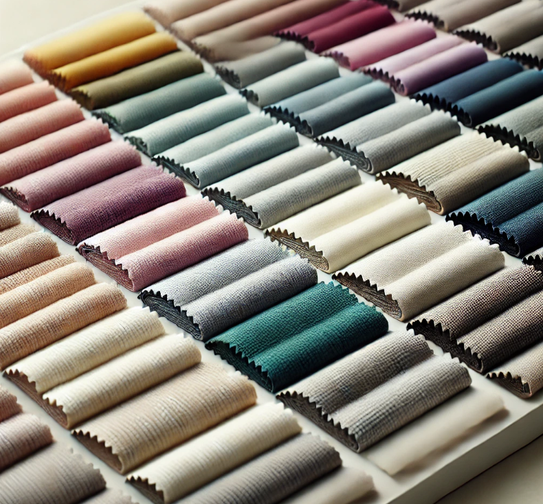 Nuancier microfibre.